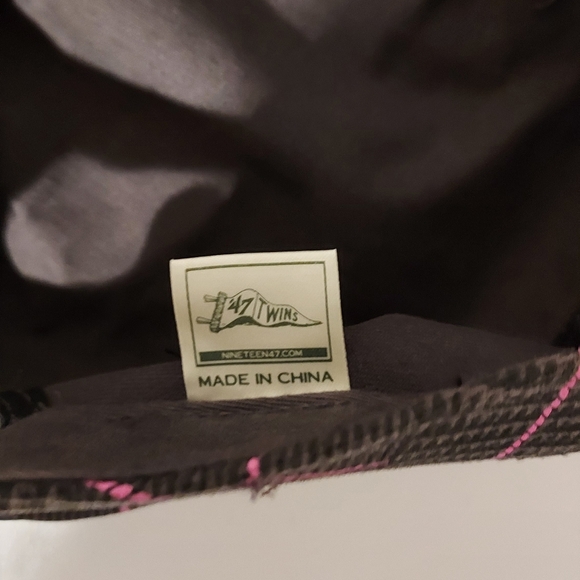 47 Twins New York Yankees Sun Tripper Hat Cap Gray Pink Logo MLB Baseball Womens - Picture 9 of 9